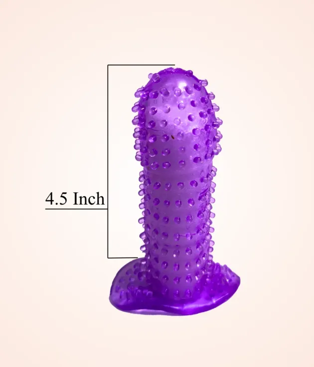 4.5 Inch Purple Crystal Textured Condom