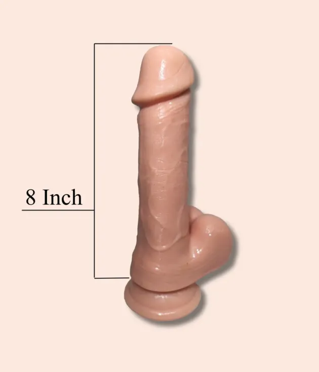 8 Inch Realistic Skin Tone Dildo