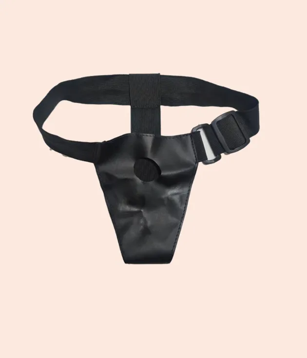 Adjustable Black Strap-On Harness