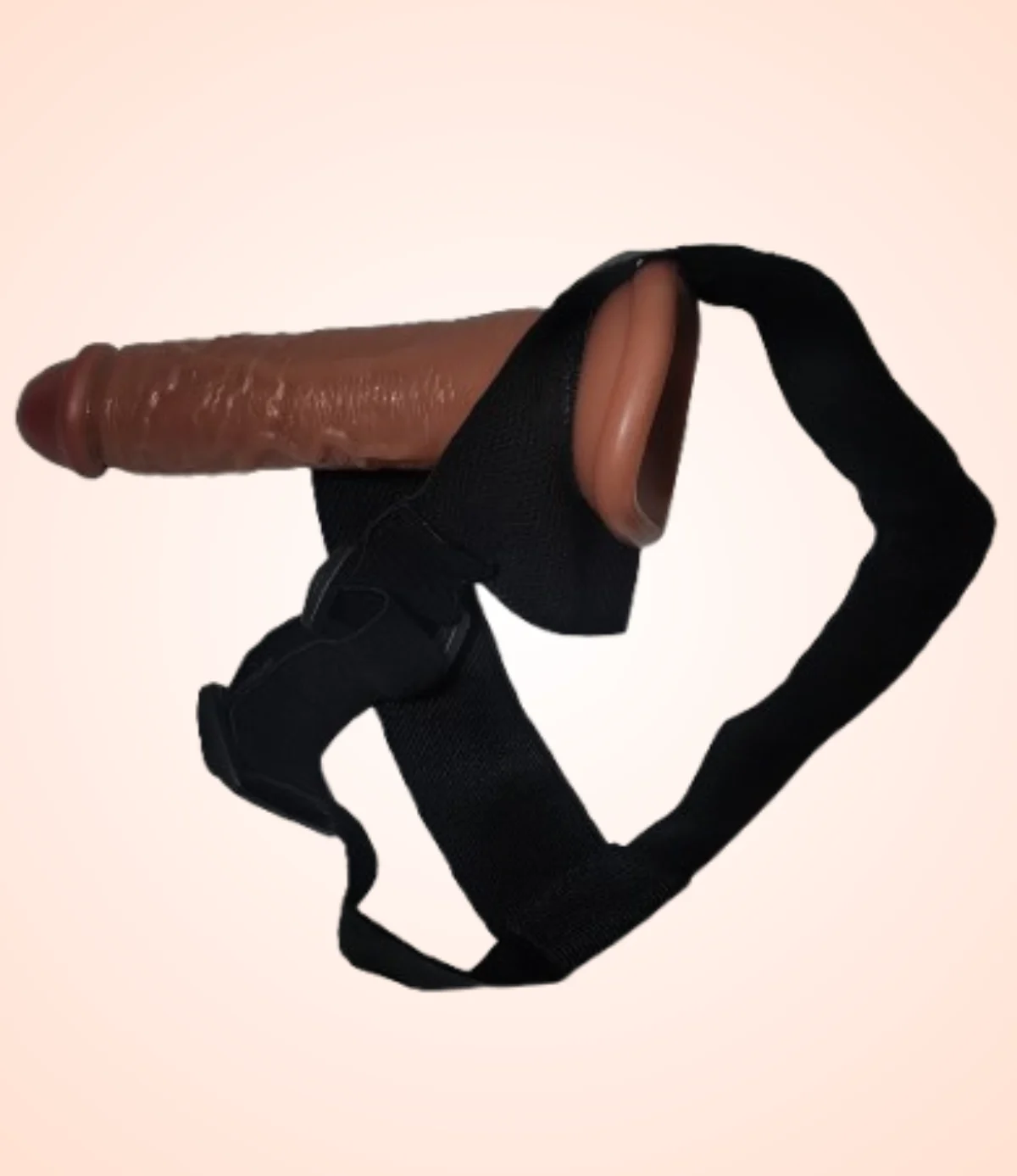 8 Inch Chocolate Dildo with Belt - Image 3
